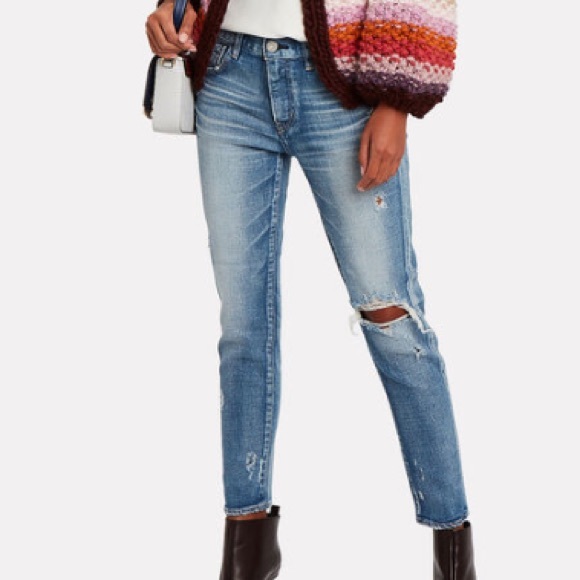 Moussy Vintage Helendale Distressed Skinny Jeans in Light Blue, Size 28. - Picture 15 of 16